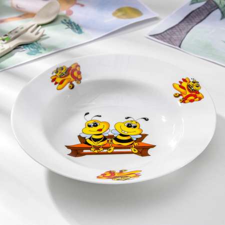 Набор посуды детский Sima-Land Пчёлы миска кружка тарелка