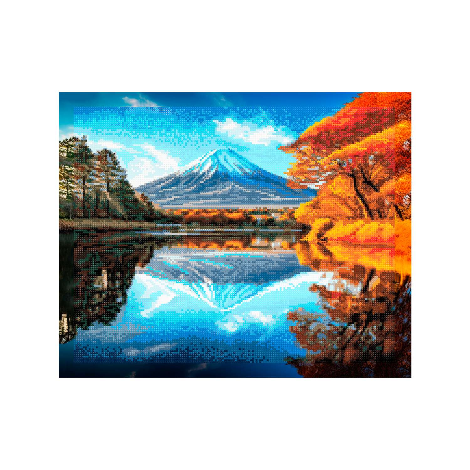 Алмазная мозаика Art on Canvas холст на подрамнике 40х50 см Живописное озеро - фото 2