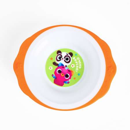 Набор детской посуды Mum and Baby «Очень вкусно» тарелка на присоске 250 мл вилка ложка