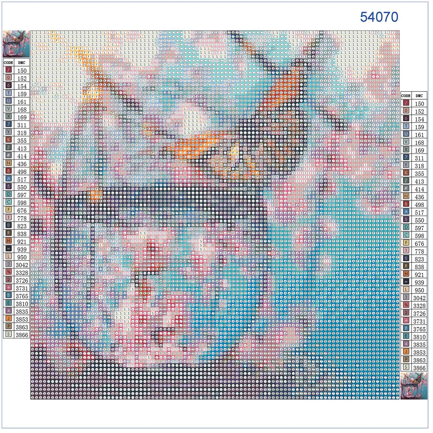 Алмазная мозаика на холсте Solmax Бабочка 30 x 30 см CP54070 - фото 2