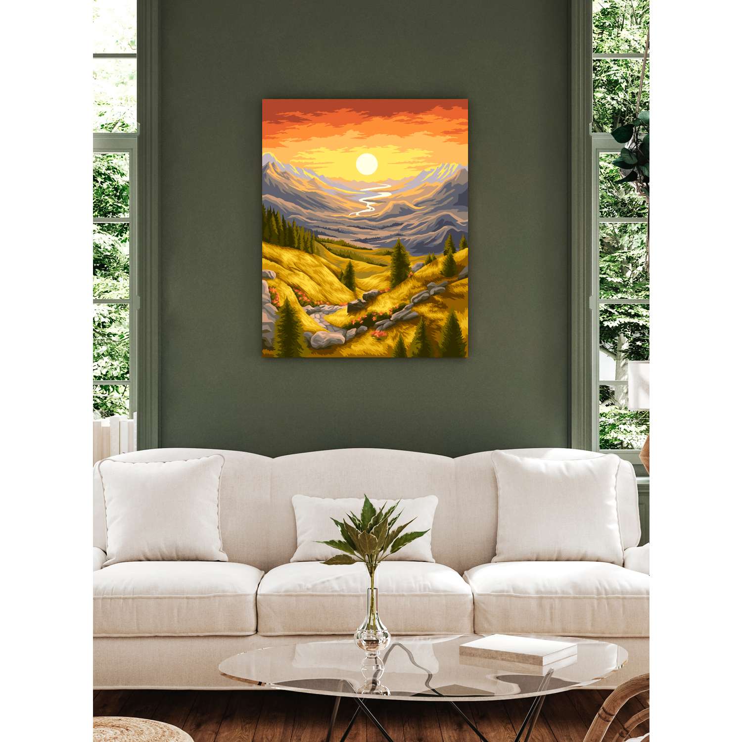 Картина по номерам Art sensation холст на подрамнике 40х50 см Яркий восход - фото 3