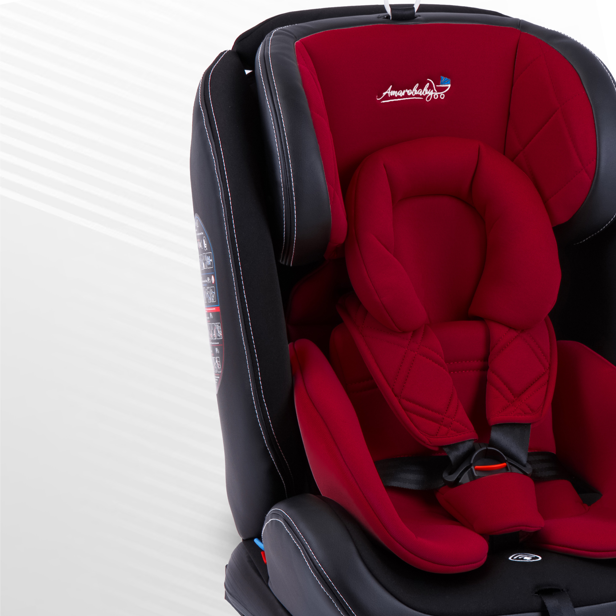 Автокресло детское AmaroBaby ST-3 Isofix класс D группа 0+ 1 2 3 красный - фото 21