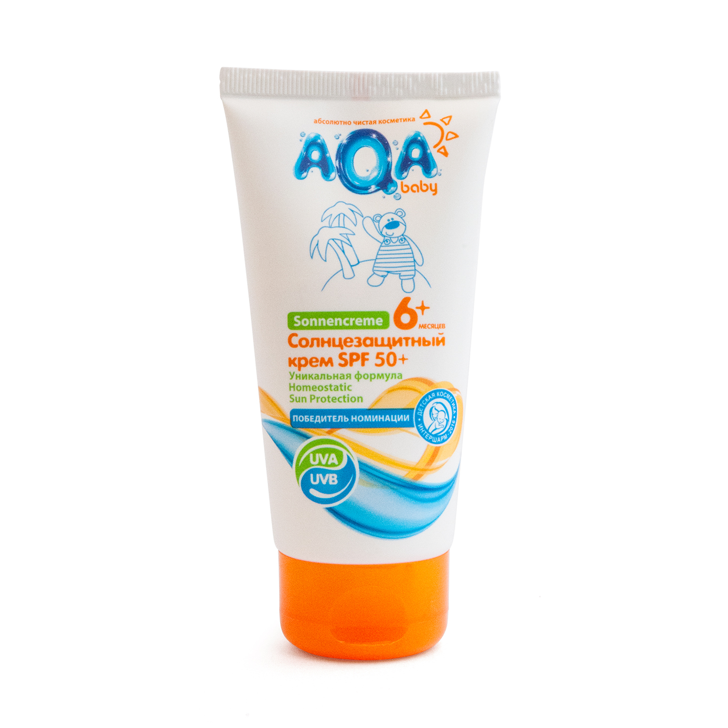 Крем солнцезащитный AQA baby SPF 50+ 75мл - фото 1