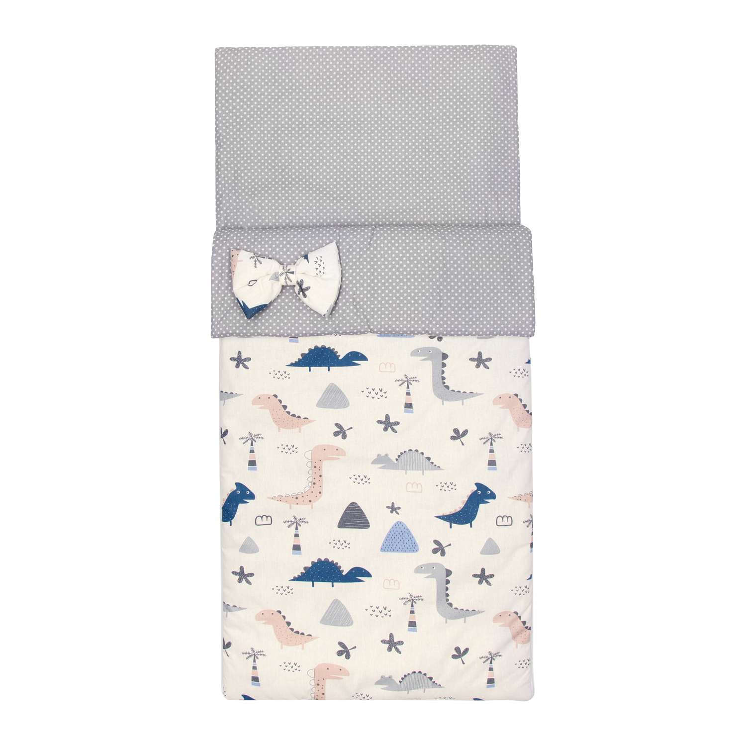Спальный мешок AmaroBaby детский Magic Sleep Little dino бежевый серый - фото 1