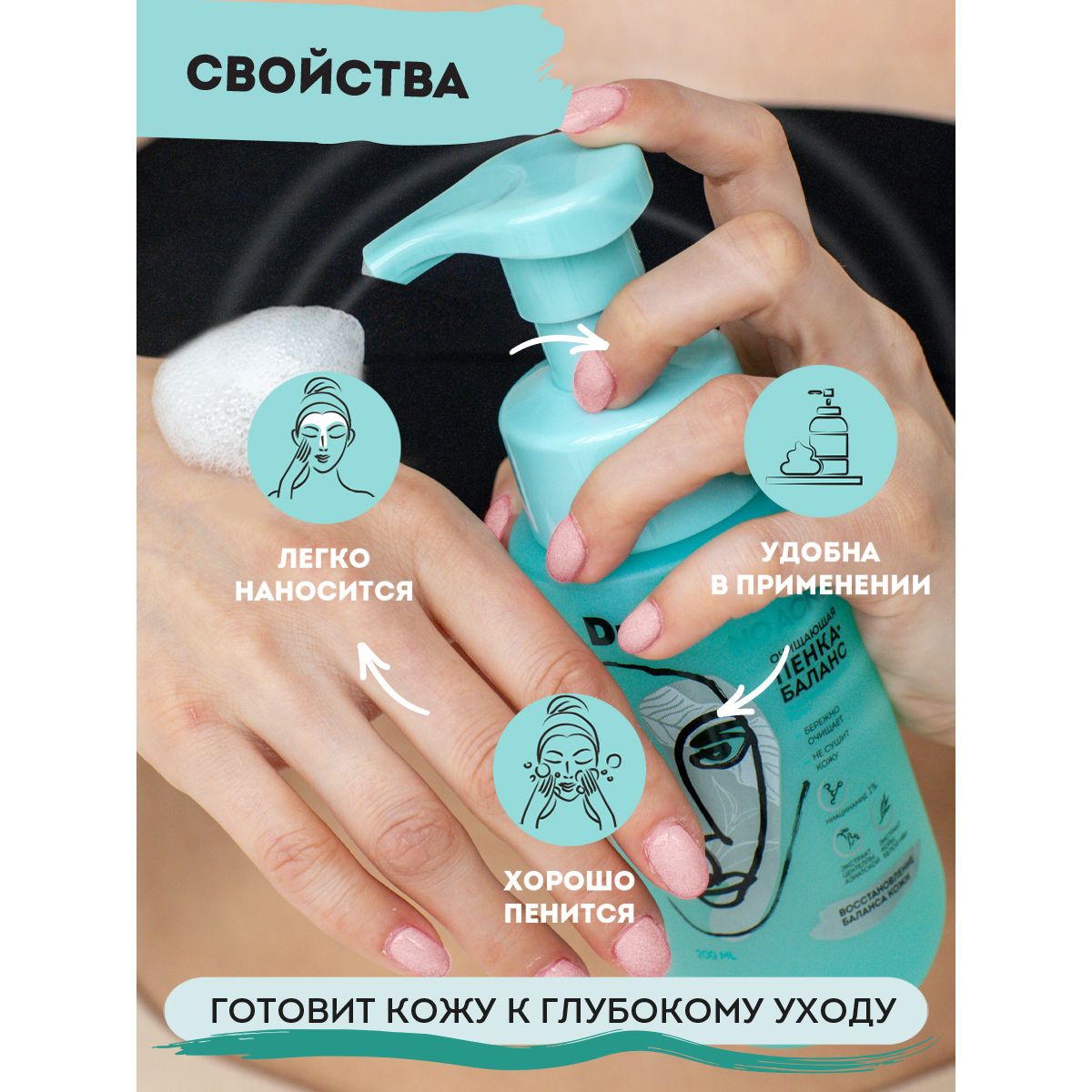 Пенка-баланс Dr. Esthetica очищающая от прыщей 200 мл - фото 5