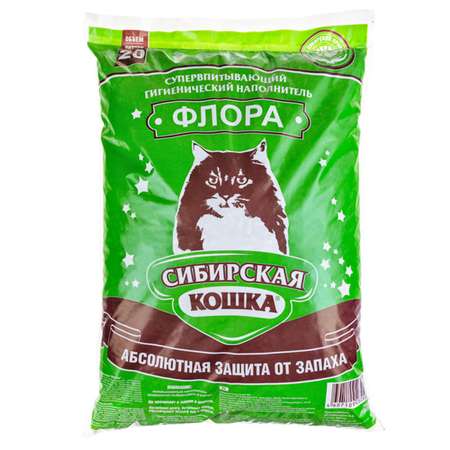 Наполнитель для кошек Сибирская кошка Флора древесный 20л