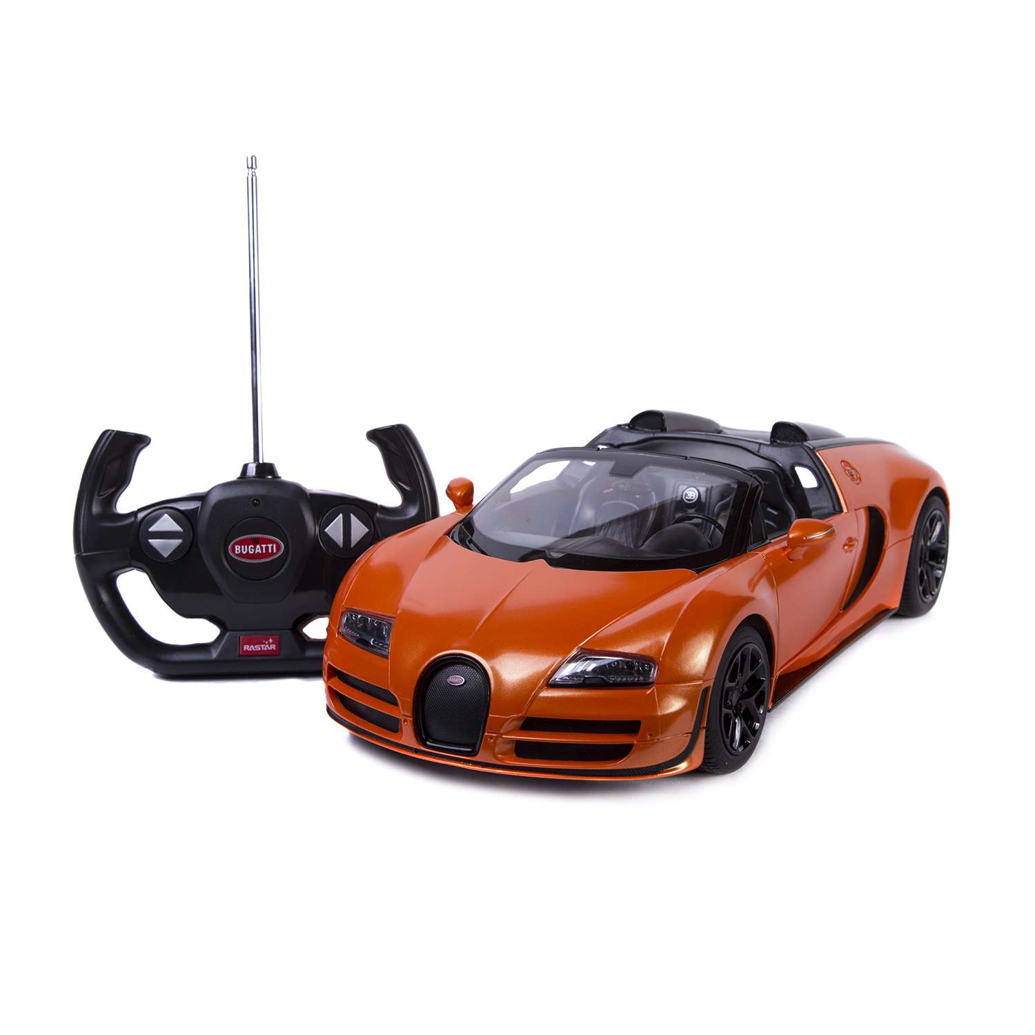 Машинка р/у Rastar Bugatti GS Vitesse 1:14 оранжевая - фото 1