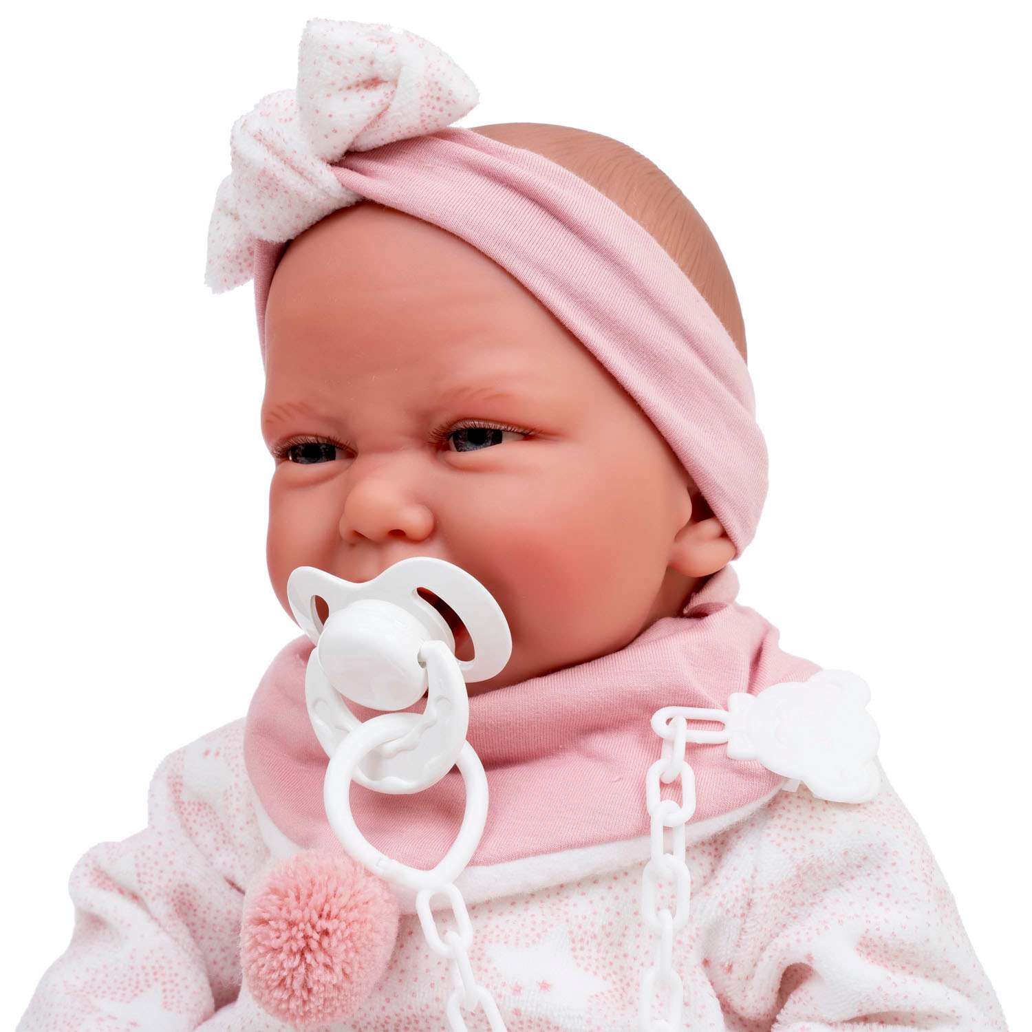 Кукла младенец Antonio Juan Реборн Пола в розовом 40 см мягконабивная 3304 - фото 2