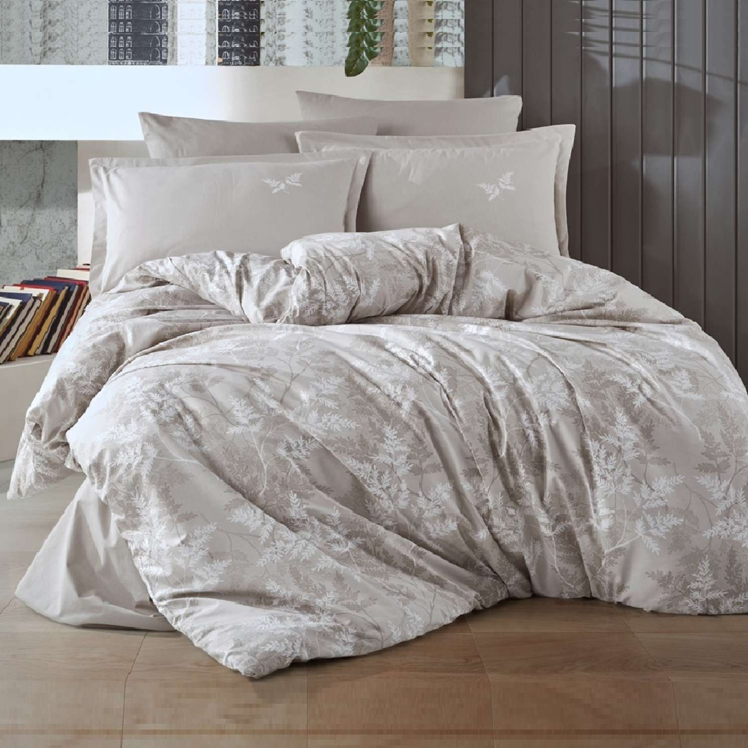 Комплект постельного белья ATLASPLUS размер ЕВРО ранфорс хлопок наволочки 50х70 см - фото 2