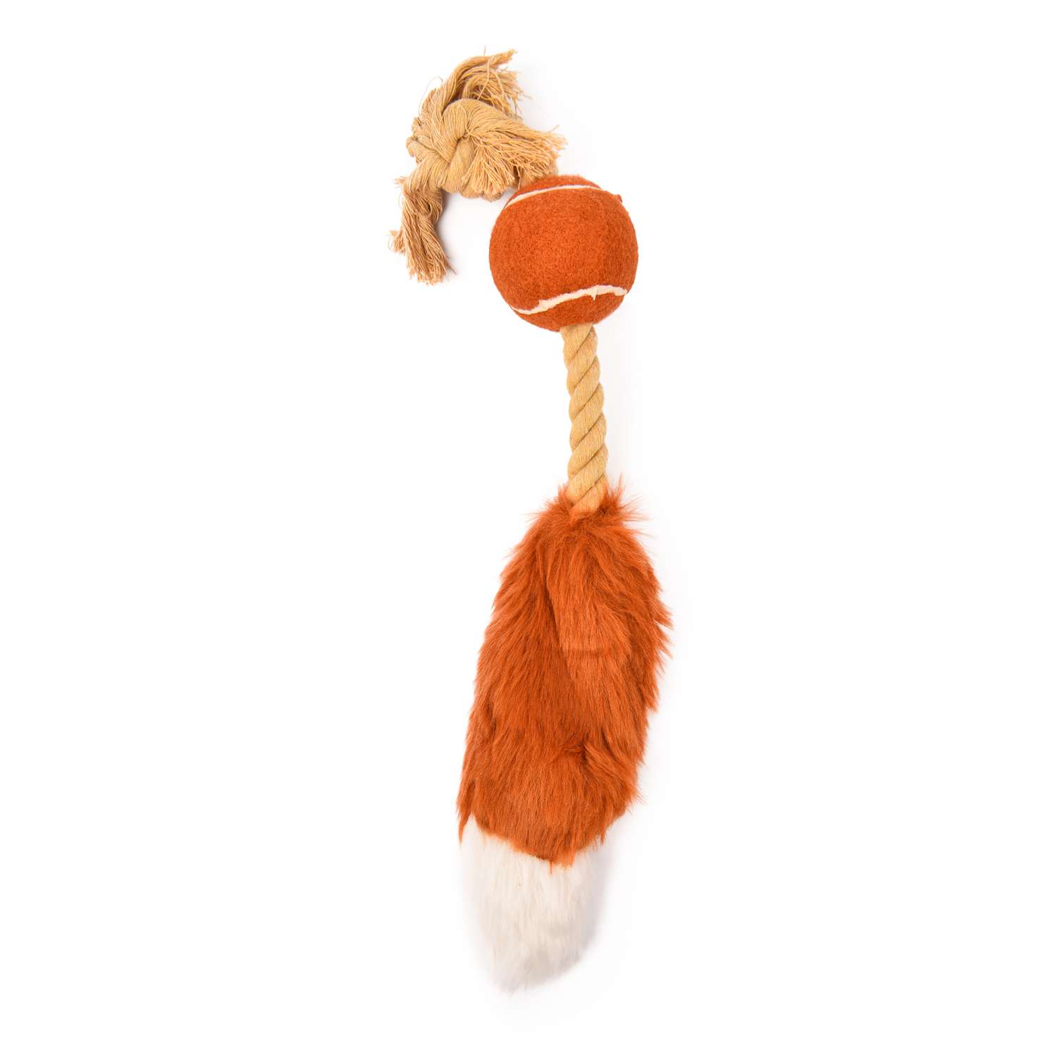 Игрушка для собак GiGwi Мячик с лисьим хвостом и пищалкой - фото 1