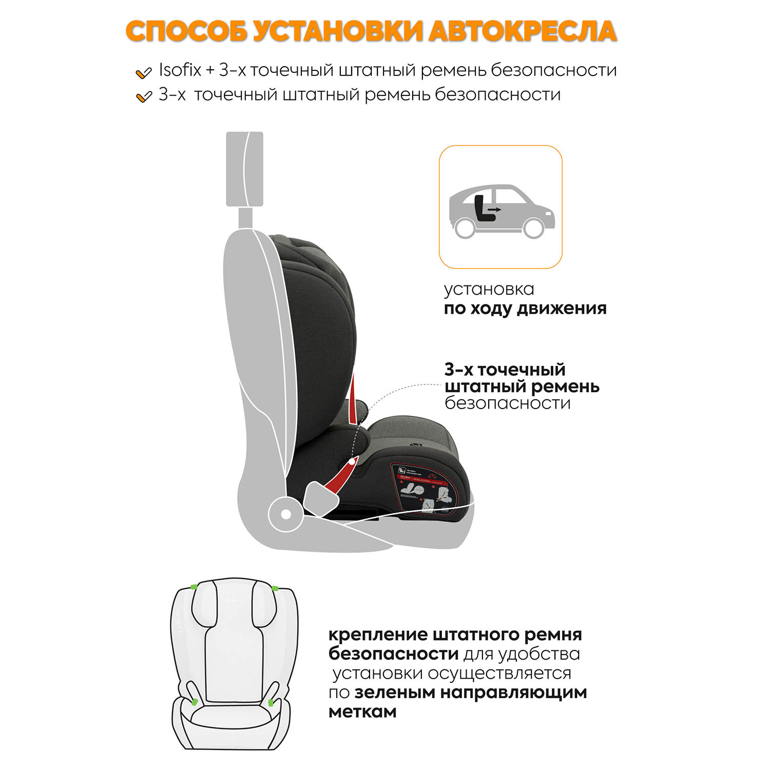 Автокресло JOVOLA Atour Isofix 2/3 (15-36 кг) - фото 7