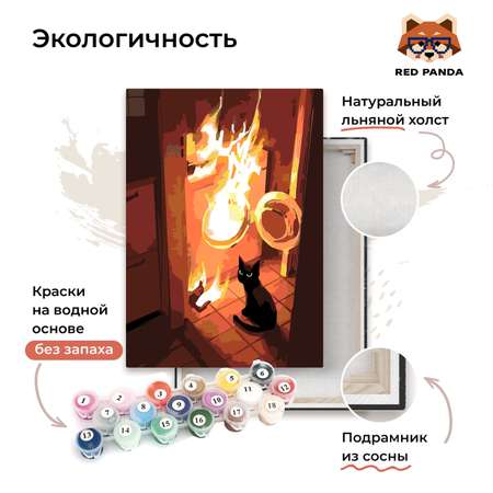 Картина по номерам 30*40 Red Panda Кот не виноват