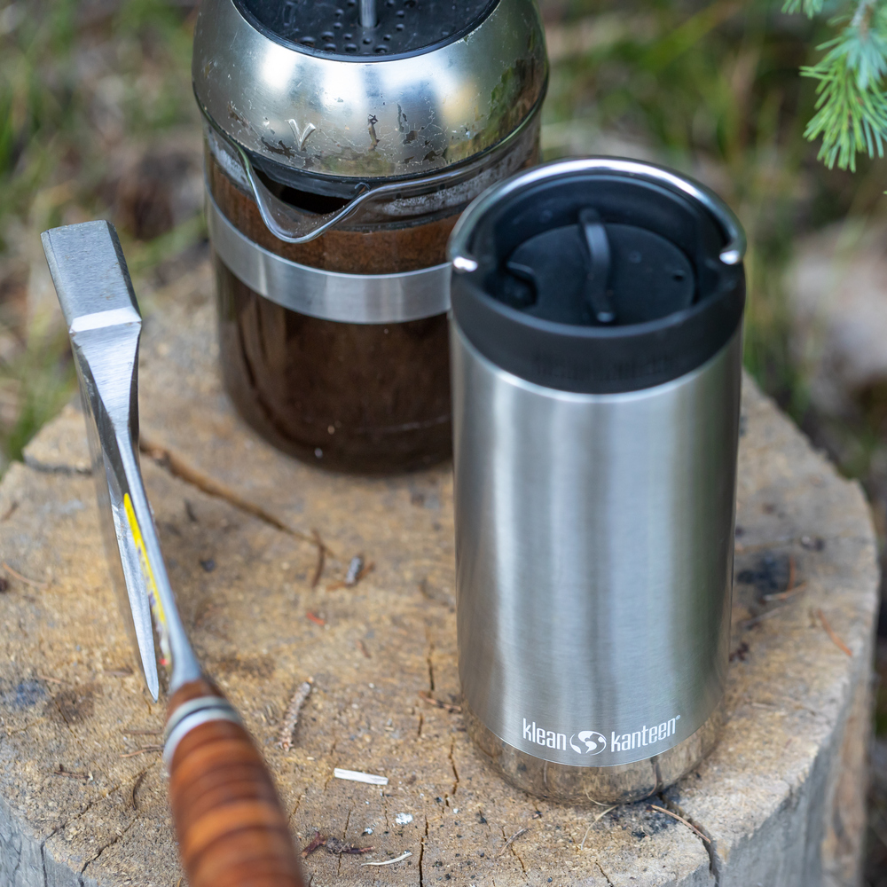 Термокружка Klean Kanteen TKWide Cafe Cap 12oz 355 мл Brushed Stainless - фото 4