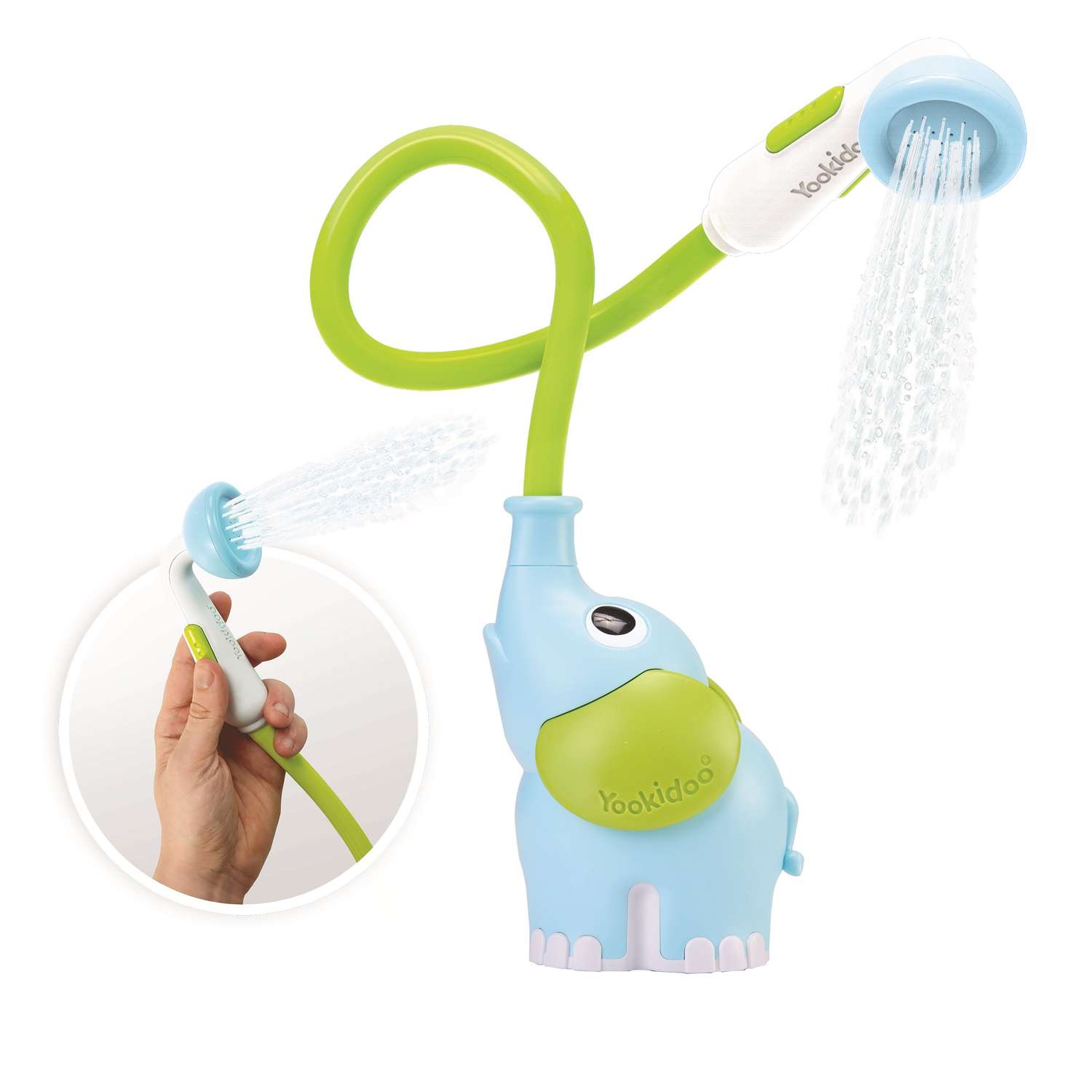 Игрушка для ванны Yookidoo душ Слоненок голубой - фото 2