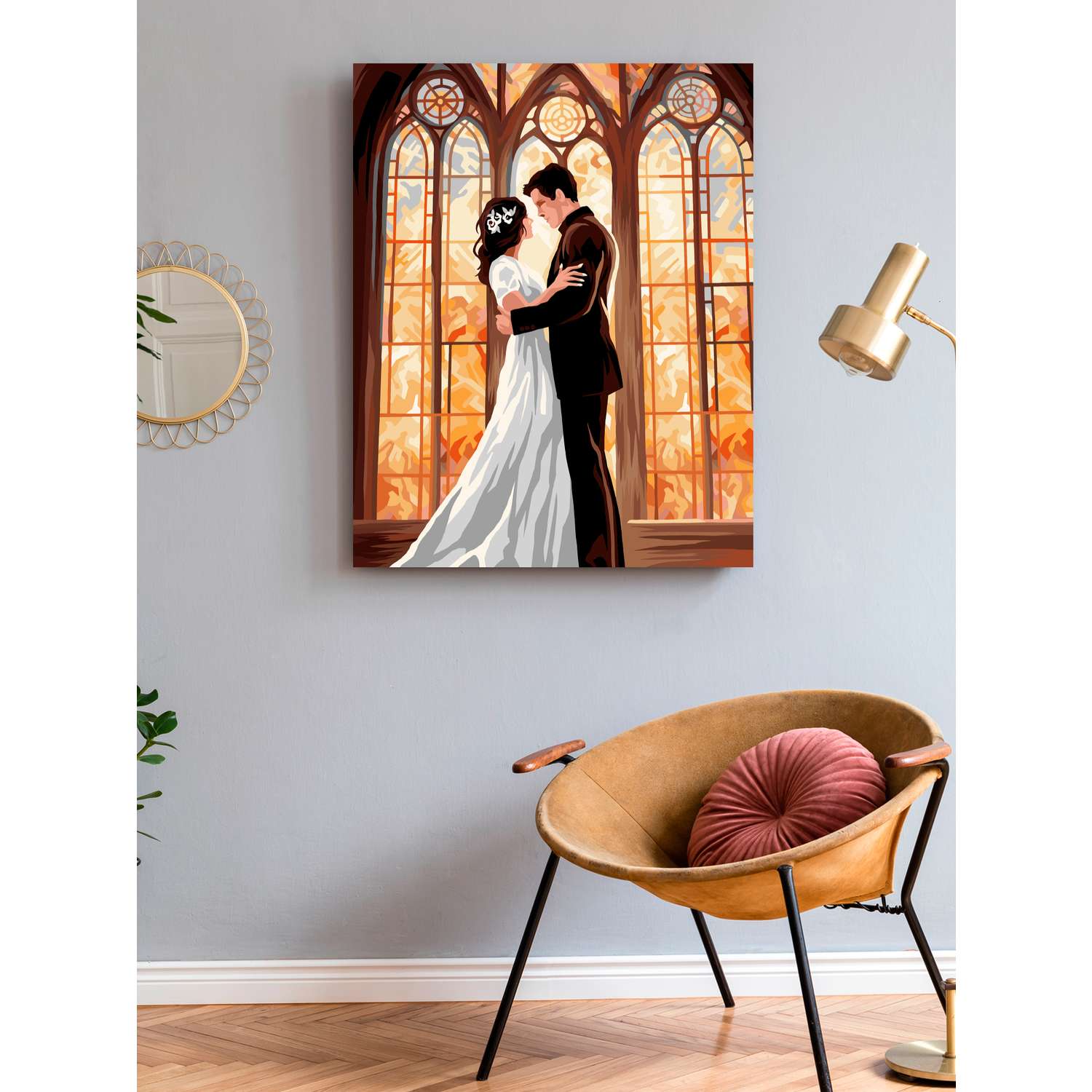 Картина по номерам Art on Canvas холст на подрамнике 40х50 см Свадьба - фото 3
