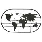 Панно из металла A+T Decor Карта мира с зажимами в комплекте 60х35х1 см
