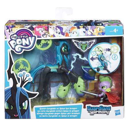 Набор My Little Pony Хранители гармонии Queen Chrysalis vs Spike the Dragon B7298