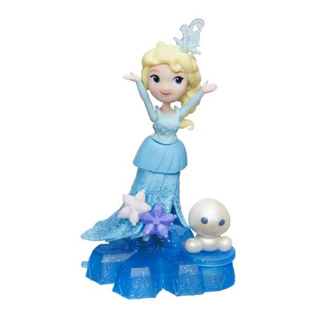 Кукла мини Disney Frozen Холодное Сердце Эльза на движущейся платформе-снежинке