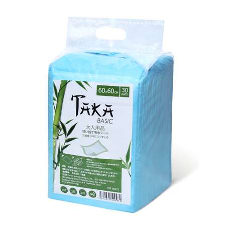 Пелёнки впитывающие TAKA Health для взрослых бамбуковые ЭКОНОМ 60х60 см 30 шт
