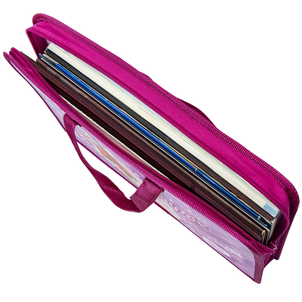 Папка-сумка Юнландия для документов бумаг тетрадей для школы канцелярская с ручками на молнии - фото 4