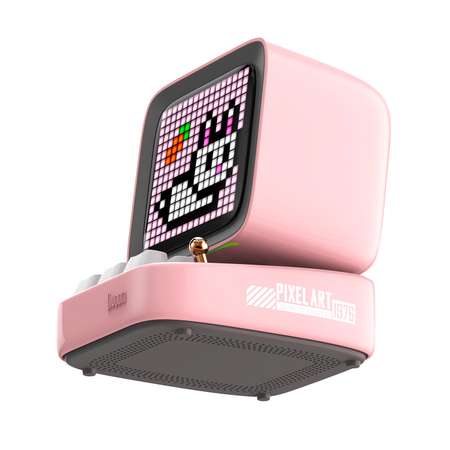 Беспроводная колонка DIVOOM портативная Ditoo Pro розовая с пиксельным LED-дисплеем