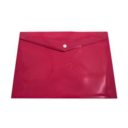 Папка-конверт с кнопкой Консул А4 до 100 листов красная 0.15 мм