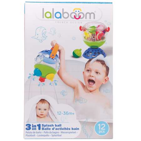 Развивающая игрушка LALABOOM Ведерко для купания 12 предметов