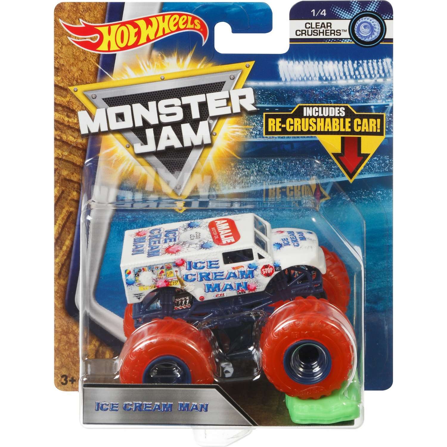 Машина Hot Wheels Monster Jam 1:64 Мороженщик FLW92 21572 - фото 2