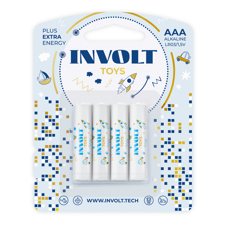 Щелочные элементы питания INVOLT Toys boy AAA