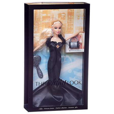Кукла Junfa Atinil Модный показ в черном платьефутляре в наборе с аксессуарами 28см
