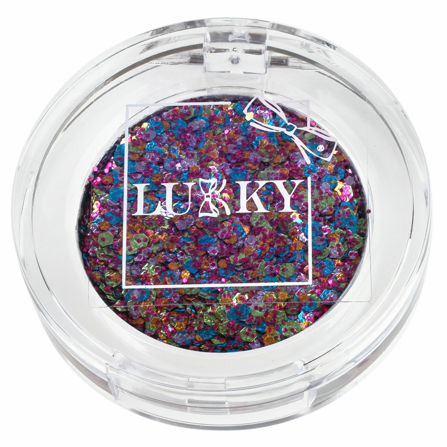 Косметический набор LUKKY Beauty Duet блеск для губ и блёстки для лица и тела с аппликатором фиолетовый - фото 7