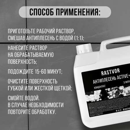 Антиплесень RASTVOR Active+концентрат 3 л