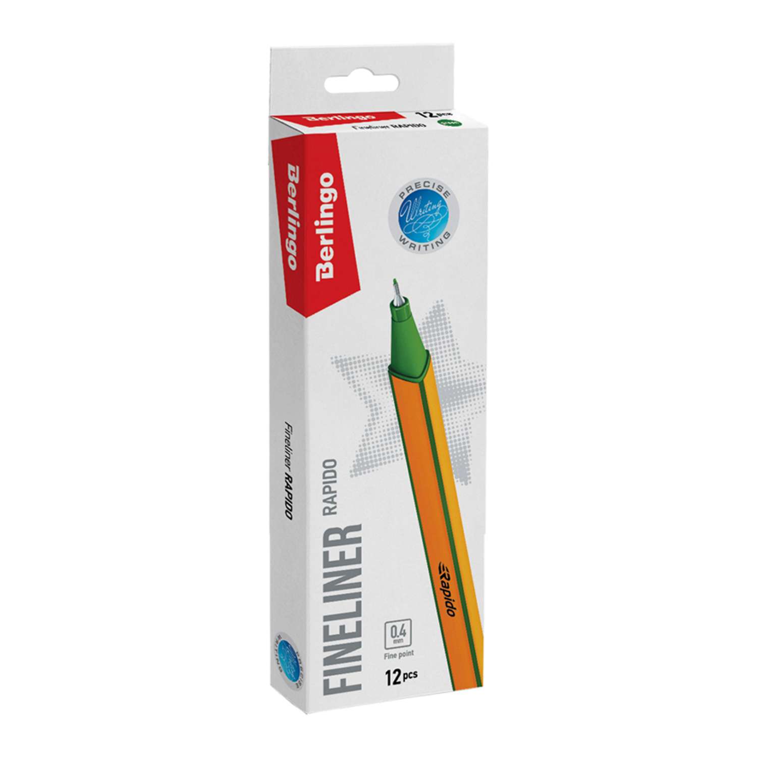 Ручка капиллярная BERLINGO Rapido зеленая 0.4 мм трехгранная - фото 2