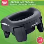 Горшок дорожный ROXY-KIDS складной с многоразовой вкладкой Handy Potty 3 в 1 цвет графит