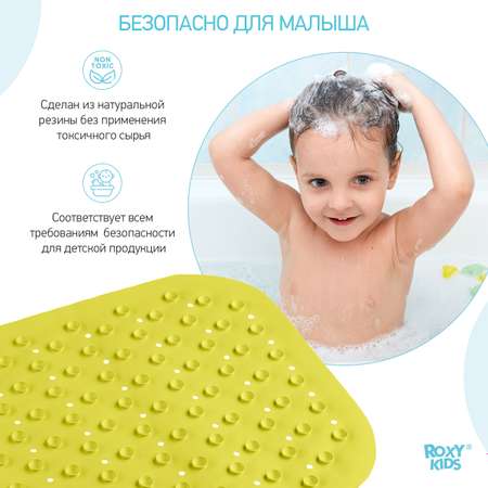 Коврик противоскользящий ROXY-KIDS резиновый детский для ванной 34*76