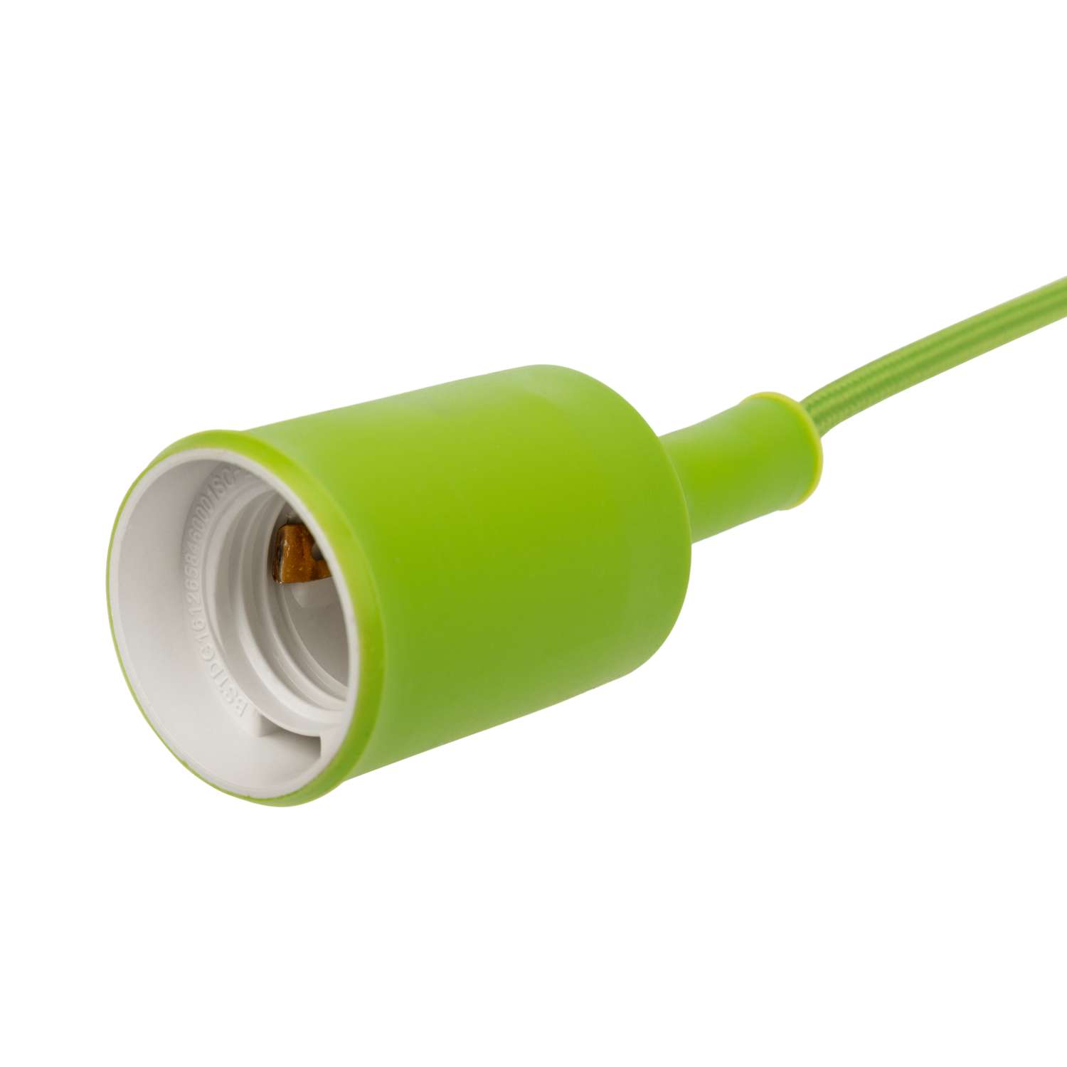 Патрон силиконовый REXANT E27 со шнуром 1 м зеленый - фото 3