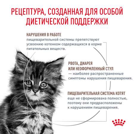 Корм для котят Royal Canin 2кг Gastrointestinal Kitten при нарушениях пищеварения сухой