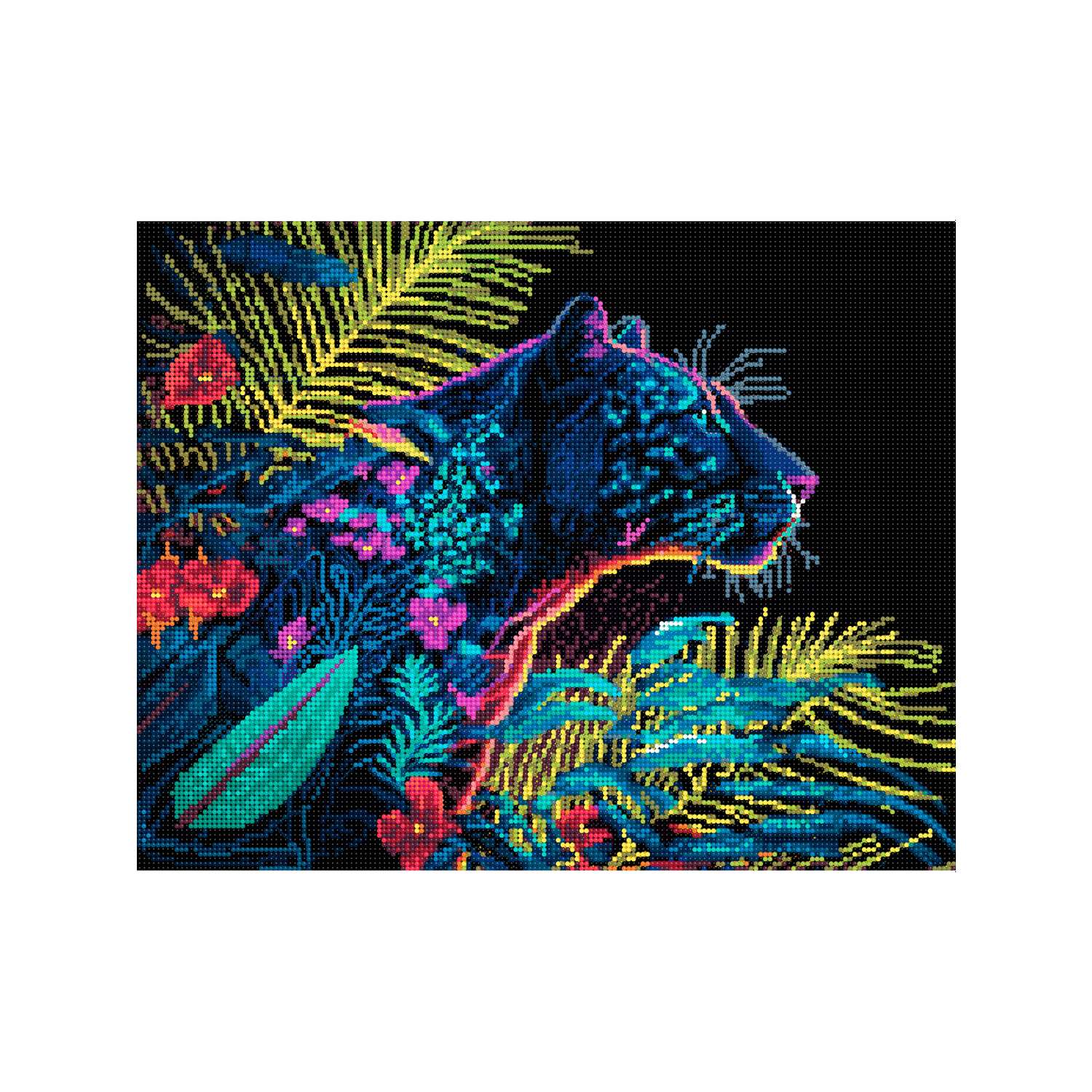 Алмазная мозаика Art sensation холст на подрамнике 40х50 см Красочные джунгли - фото 2