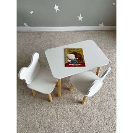 Комплект мебели DIMDOMkids Стол классика и два стула мишка