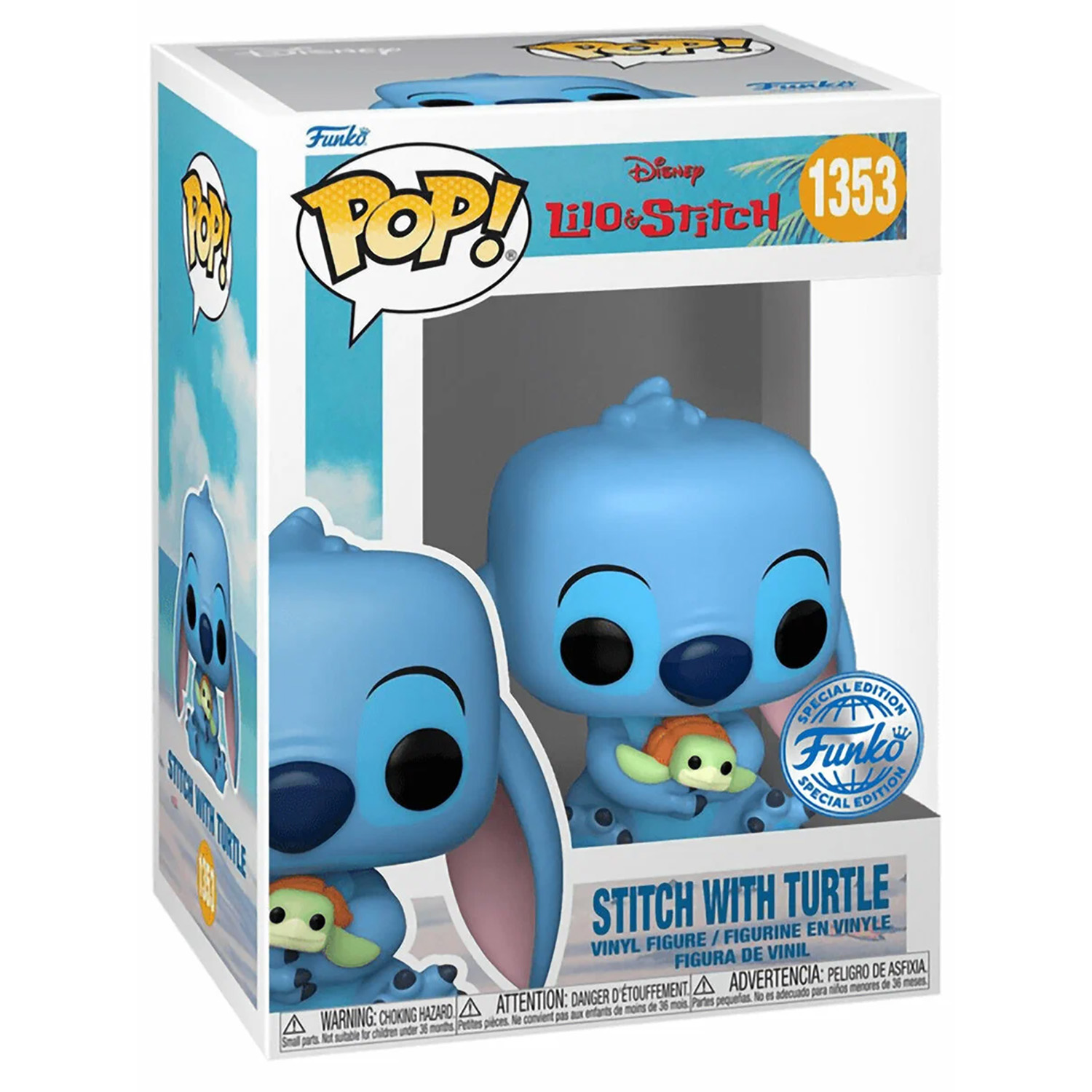 Фигурка Funko POP! Stitch with Turtle 73608 (1353)