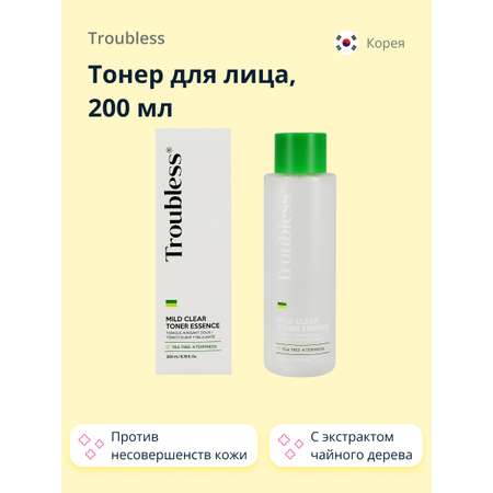 Тонер для лица Troubless с экстрактом чайного дерева против несовершенств кожи 200 мл