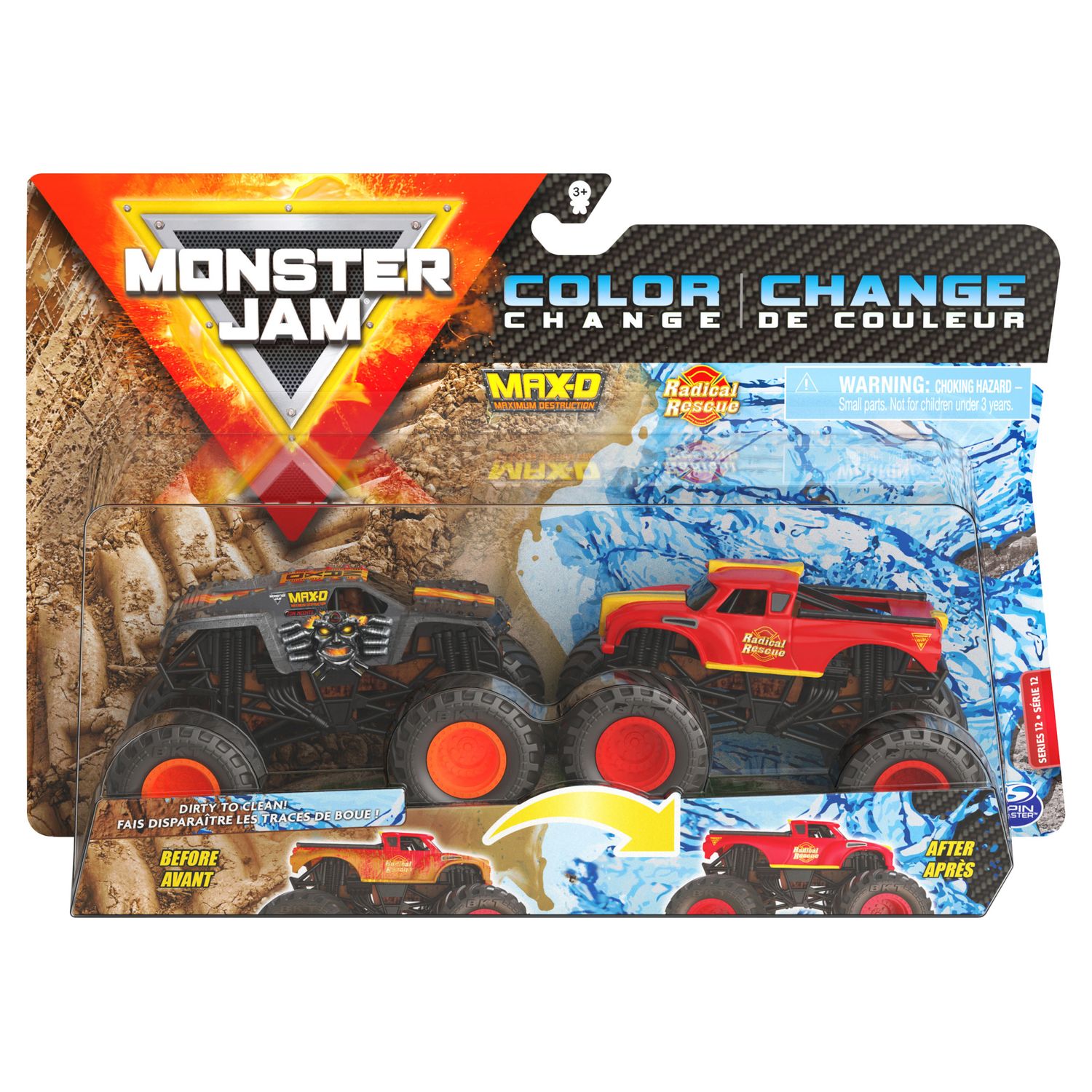 Машинка Monster Jam 1:64 2шт MaxD V Radical Rescue6044943/20128655 6044943 - фото 2