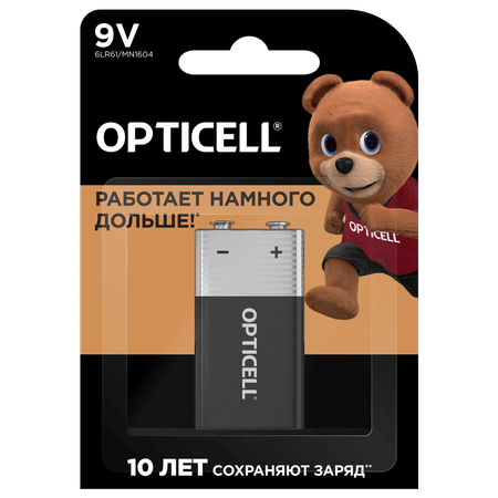 Элемент питания OPTICELL Basic 6LR61 Крона 9V - 1 шт.