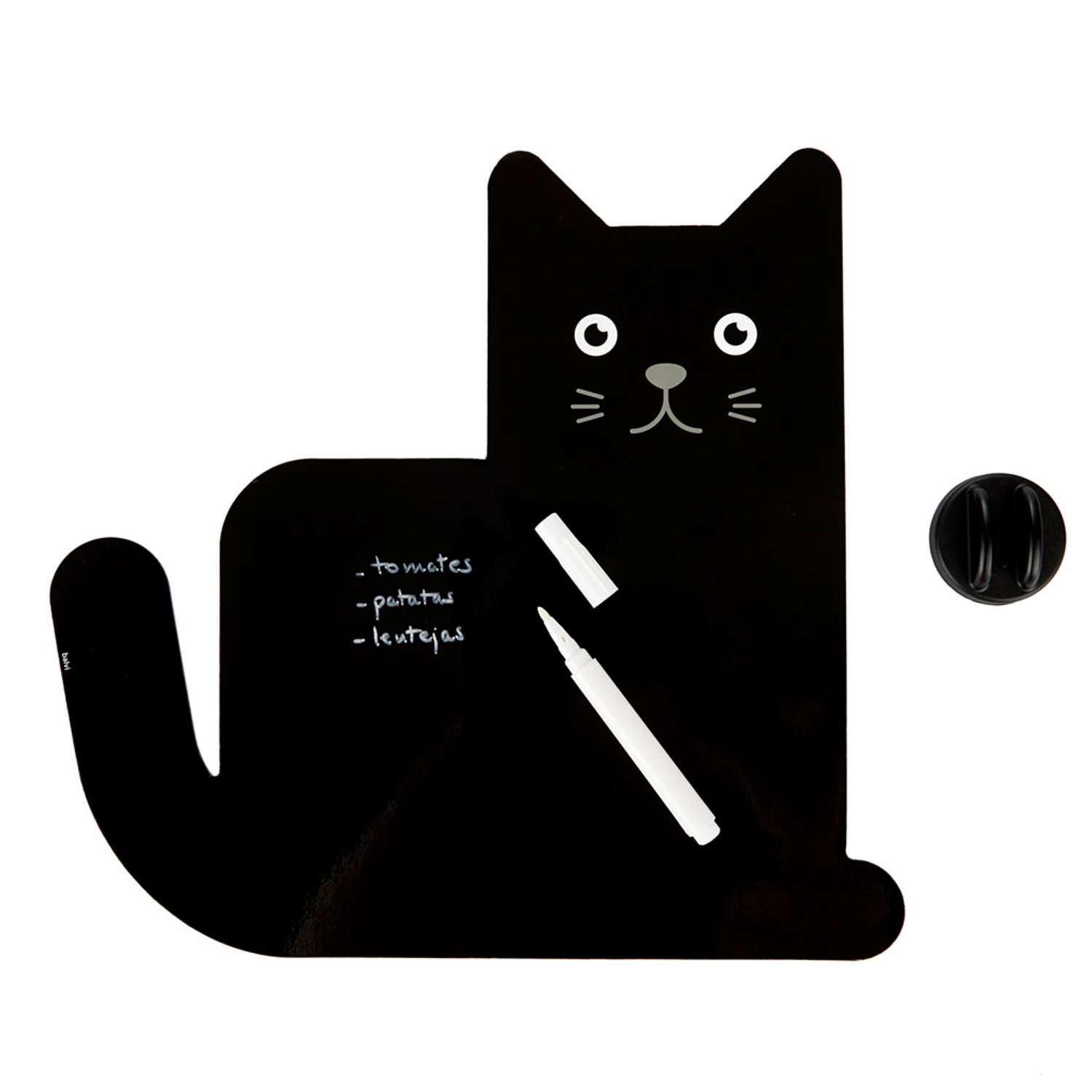 Магнитная доска Balvi Meow! черная с маркером - фото 2