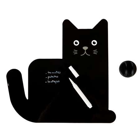Магнитная доска Balvi Meow! черная с маркером
