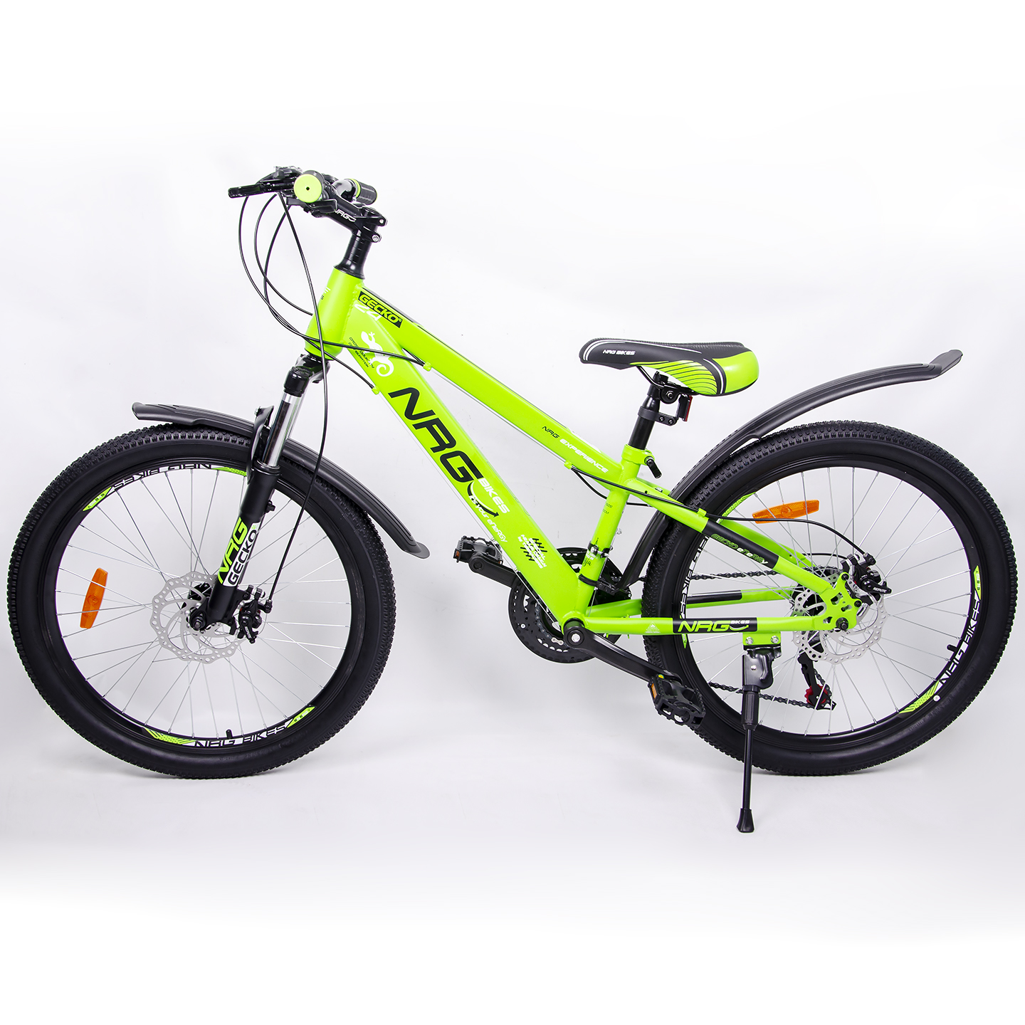 Велосипед NRG BIKES GECKO 24 lime-black-white - фото 13