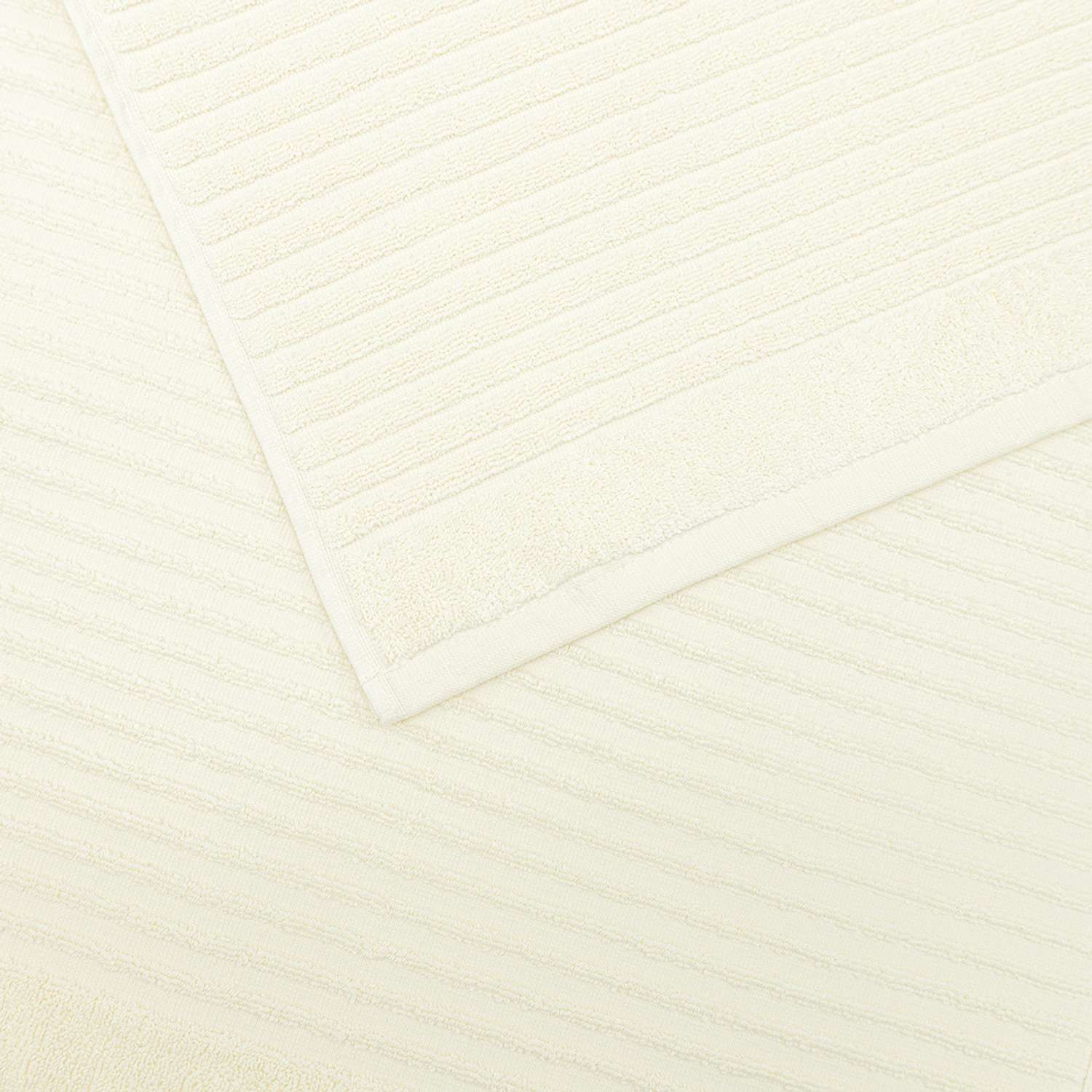 Махровое полотенце BRAVO Коврик полоска 50х70 кремовый - фото 2