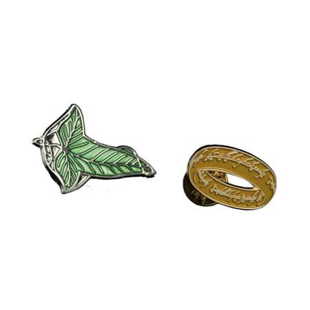 Набор значков The Lord of the Rings Elven Leaf and One Ring