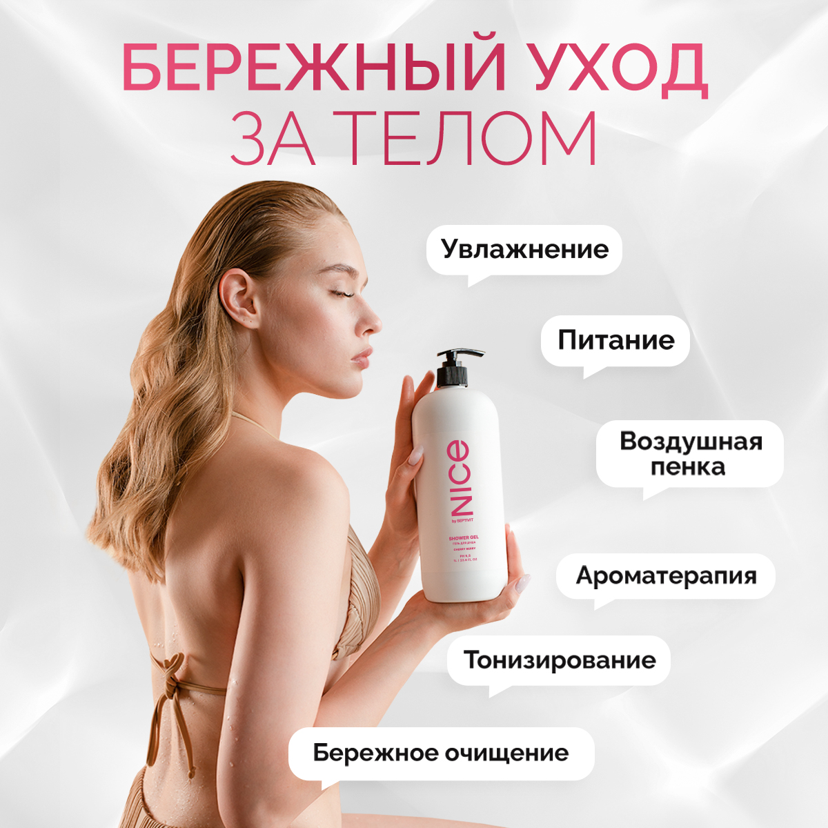 Гель для душа NICE by Septivit Cherry Berry 5л - фото 4