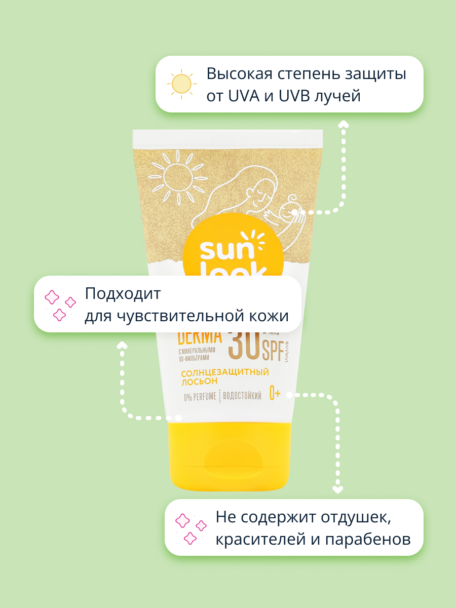 Лосьон для тела SUN LOOK солнцезащитный минеральный SPF-30 150 мл - фото 2